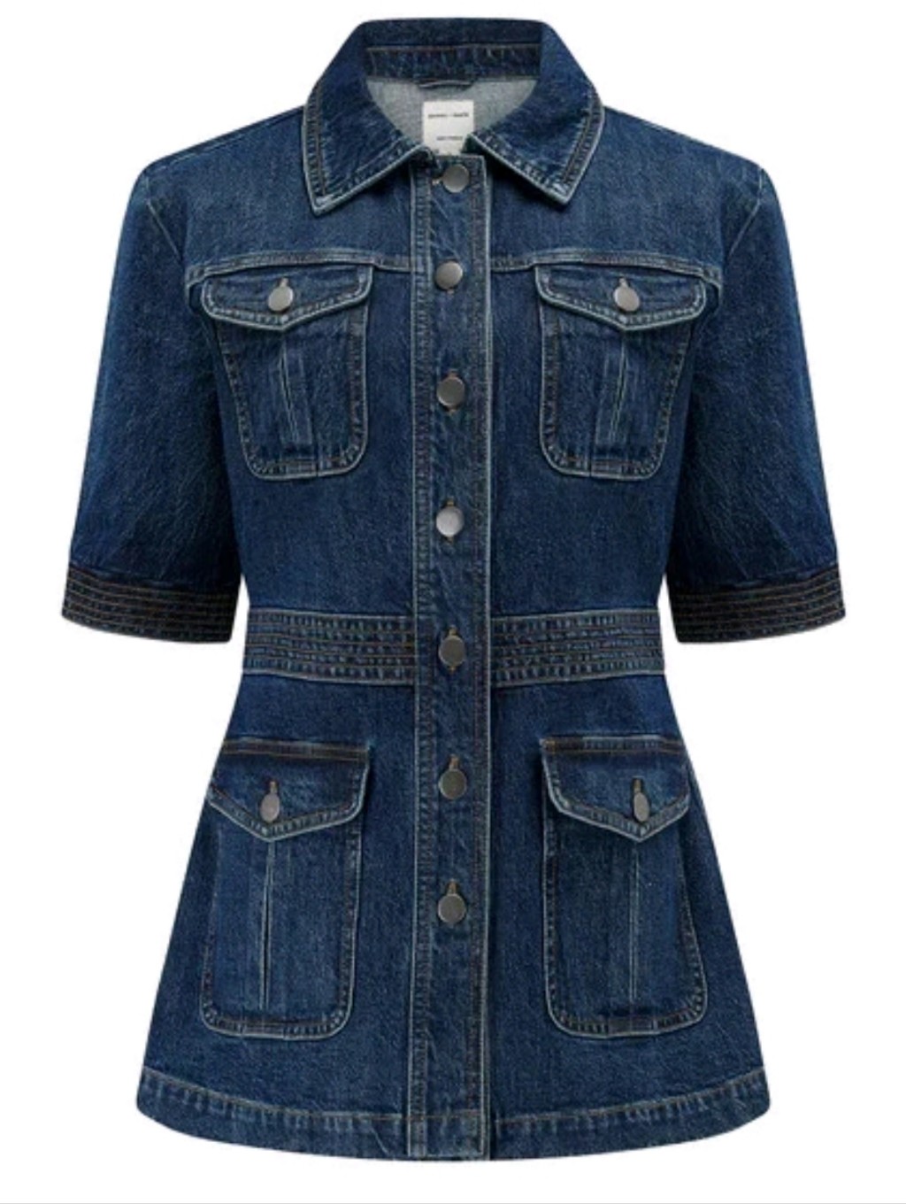 Seventy + Mochi Ani Short Sleeve Denim Jacket 4 Dark Blue Wash